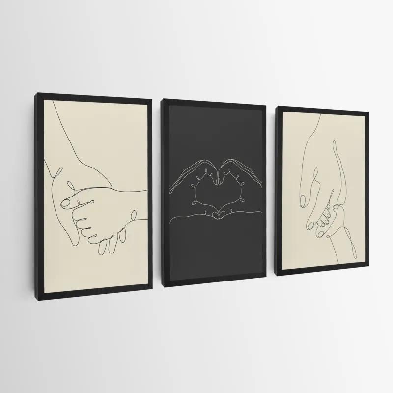 Mehrteiliges Leinwandbild Hand Gestures mockup 0