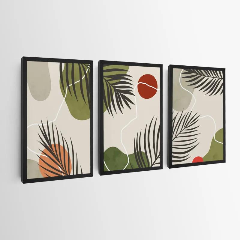 Mehrteiliges Leinwandbild Jungle Leaf mockup 0
