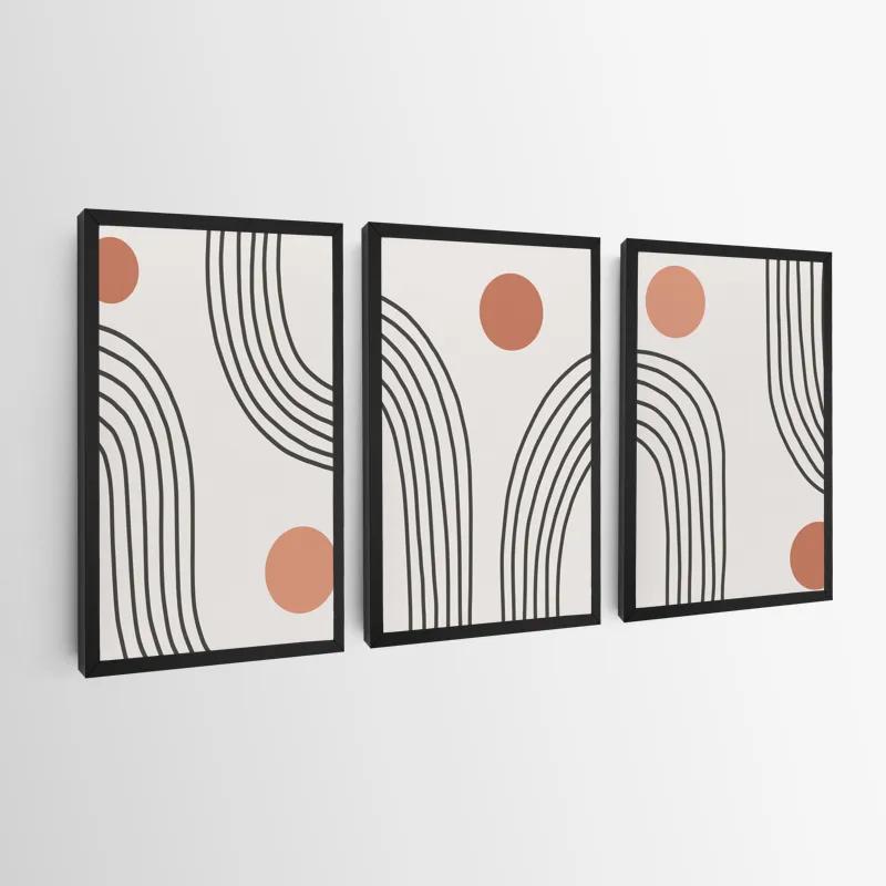 Mehrteiliges Leinwandbild Moonnd Lines mockup 0