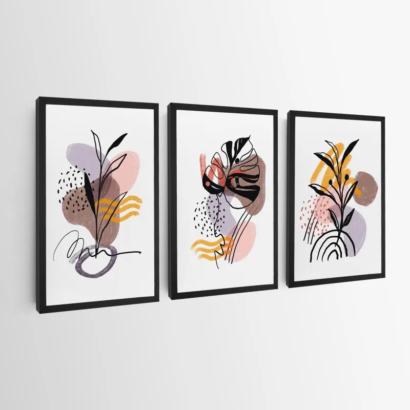 Mehrteiliges Leinwandbild Pretty Leaf mockup 0