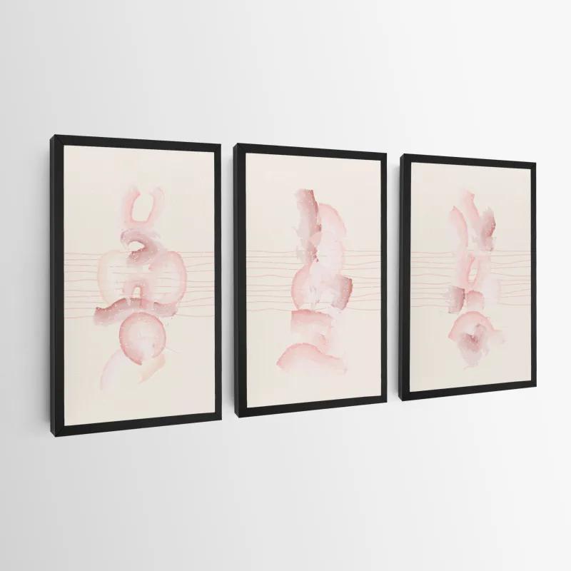 Mehrteiliges Leinwandbild Pretty Pink Shape mockup 0