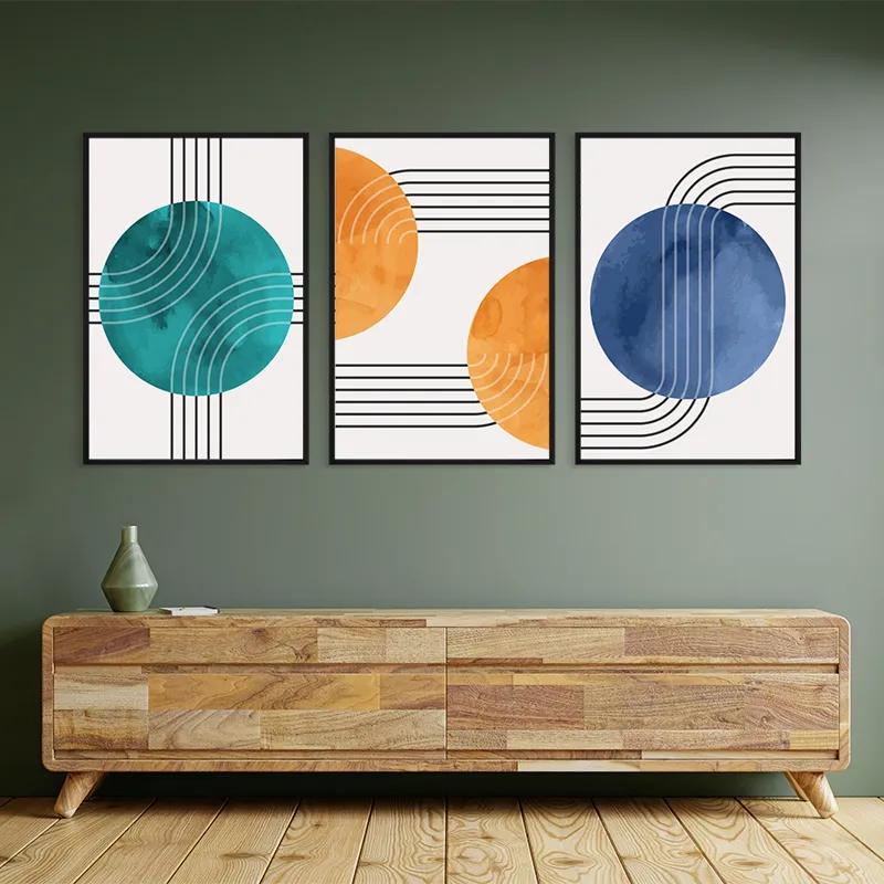 Mehrteiliges Leinwandbild Colorful Circle mockup 2