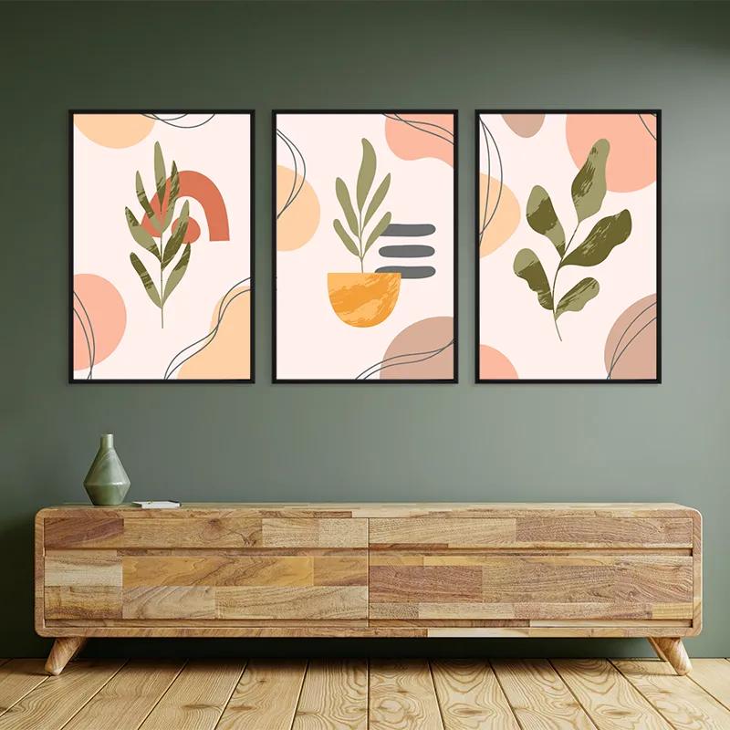 Mehrteiliges Leinwandbild Cute Leaf mockup 2