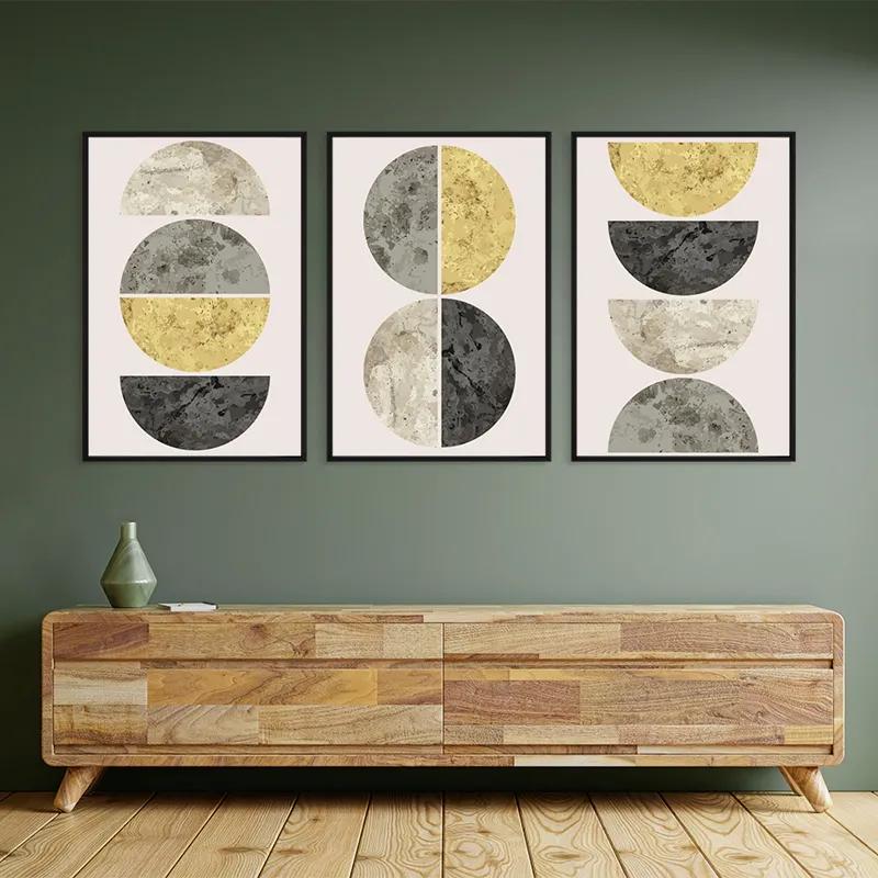 Mehrteiliges Leinwandbild Gold Moons mockup 2