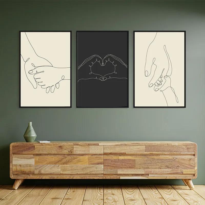 Mehrteiliges Leinwandbild Hand Gestures mockup 2
