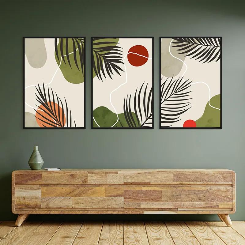 Mehrteiliges Leinwandbild Jungle Leaf mockup 2