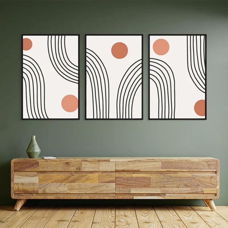 Mehrteiliges Leinwandbild Moonnd Lines mockup 2