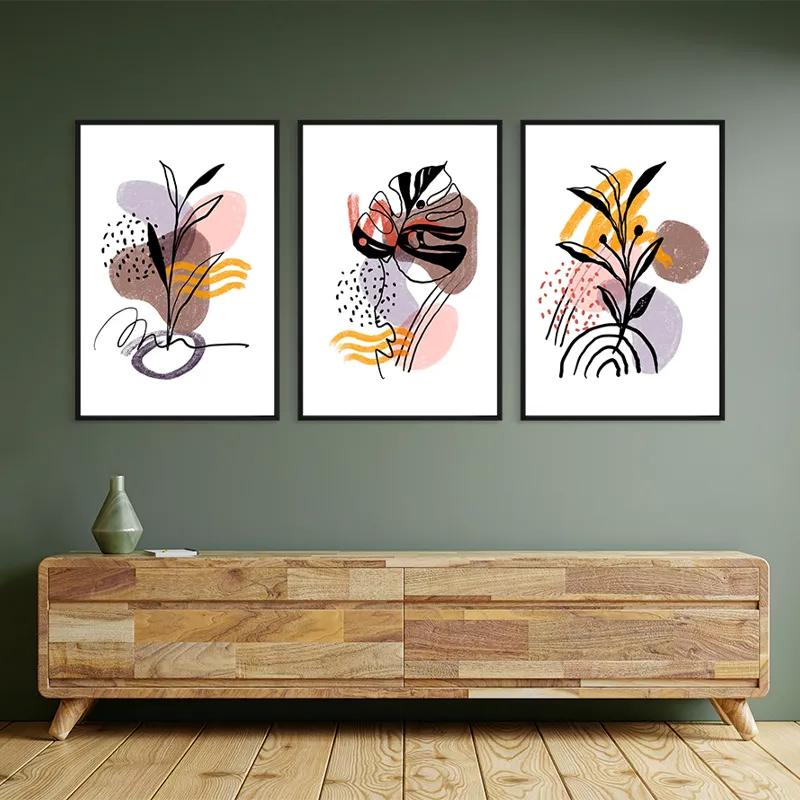 Mehrteiliges Leinwandbild Pretty Leaf mockup 2