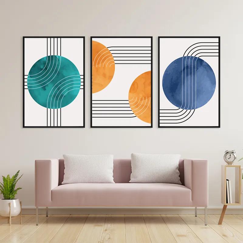 Mehrteiliges Leinwandbild Colorful Circle mockup 3