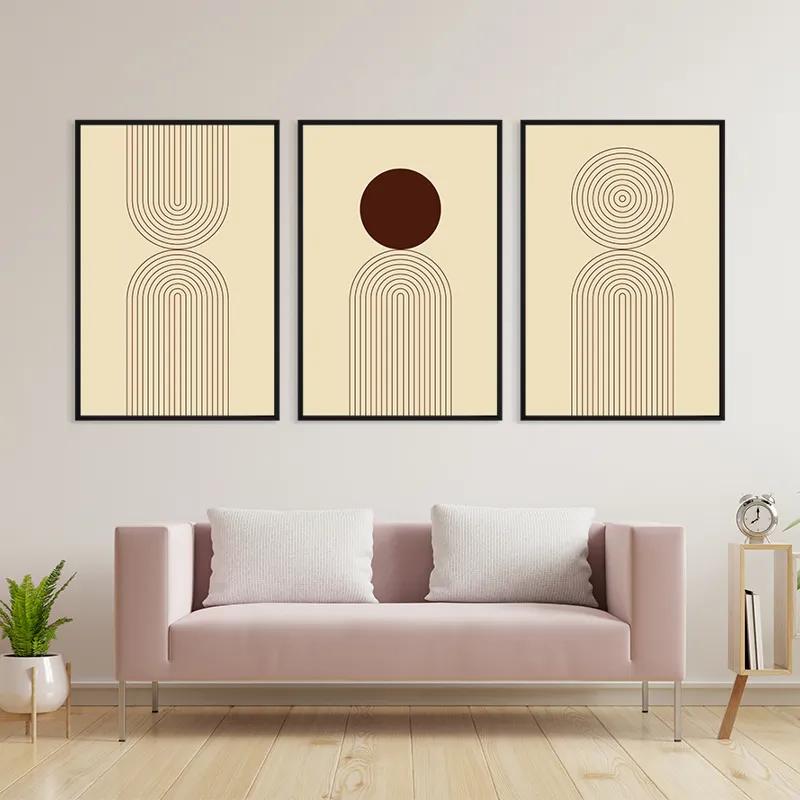 Mehrteiliges Leinwandbild Cream Set mockup 3