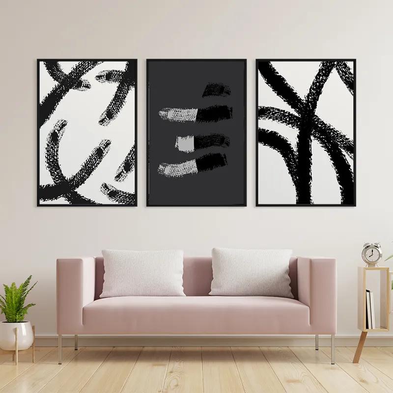 Mehrteiliges Leinwandbild Grey Shades mockup 3