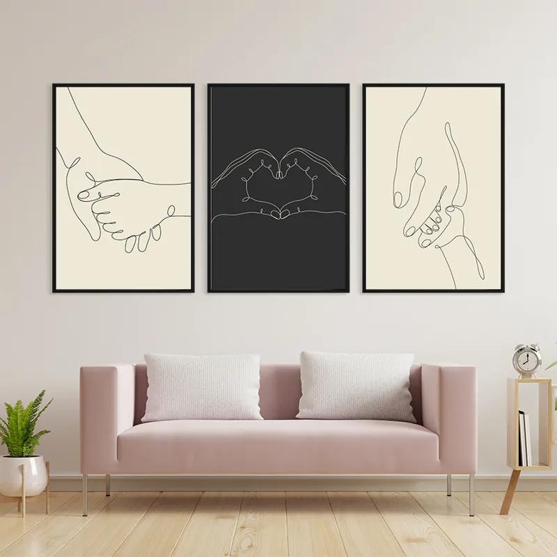 Mehrteiliges Leinwandbild Hand Gestures mockup 3