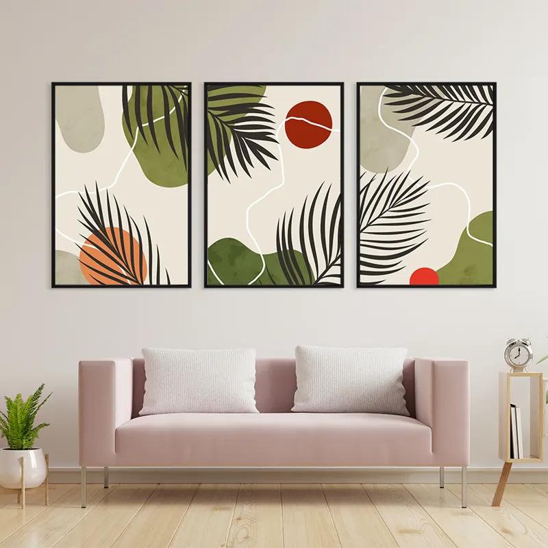 Mehrteiliges Leinwandbild Jungle Leaf mockup 3