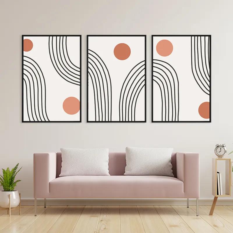 Mehrteiliges Leinwandbild Moonnd Lines mockup 3