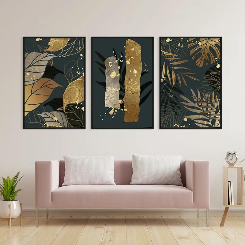 Mehrteiliges Leinwandbild Tropical Leaves mockup 3