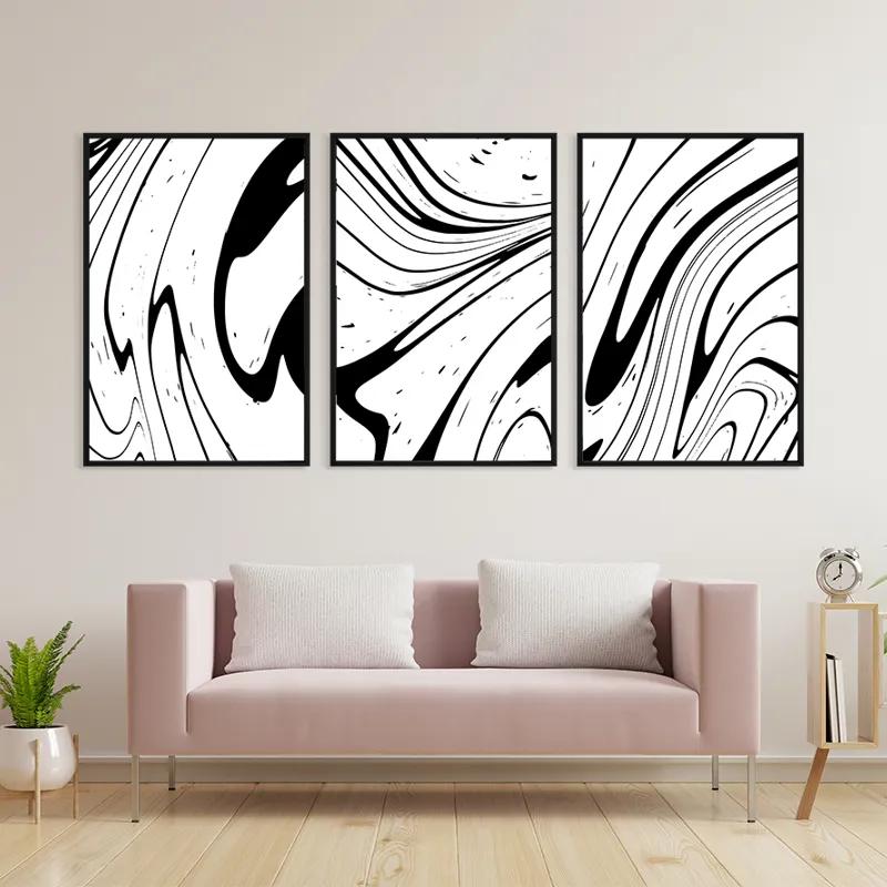 Mehrteiliges Leinwandbild White Marblert mockup 3