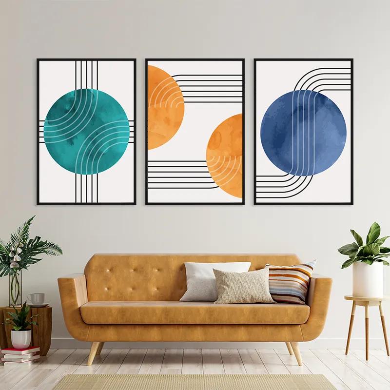 Mehrteiliges Leinwandbild Colorful Circle mockup 4