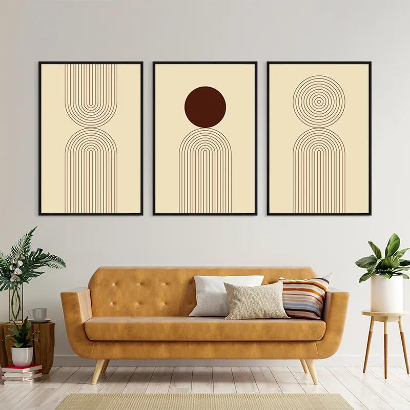 Mehrteiliges Leinwandbild Cream Set mockup 4