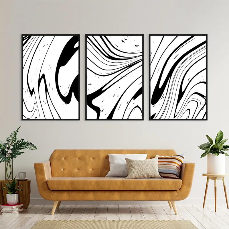 Mehrteiliges Leinwandbild White Marblert mockup 4