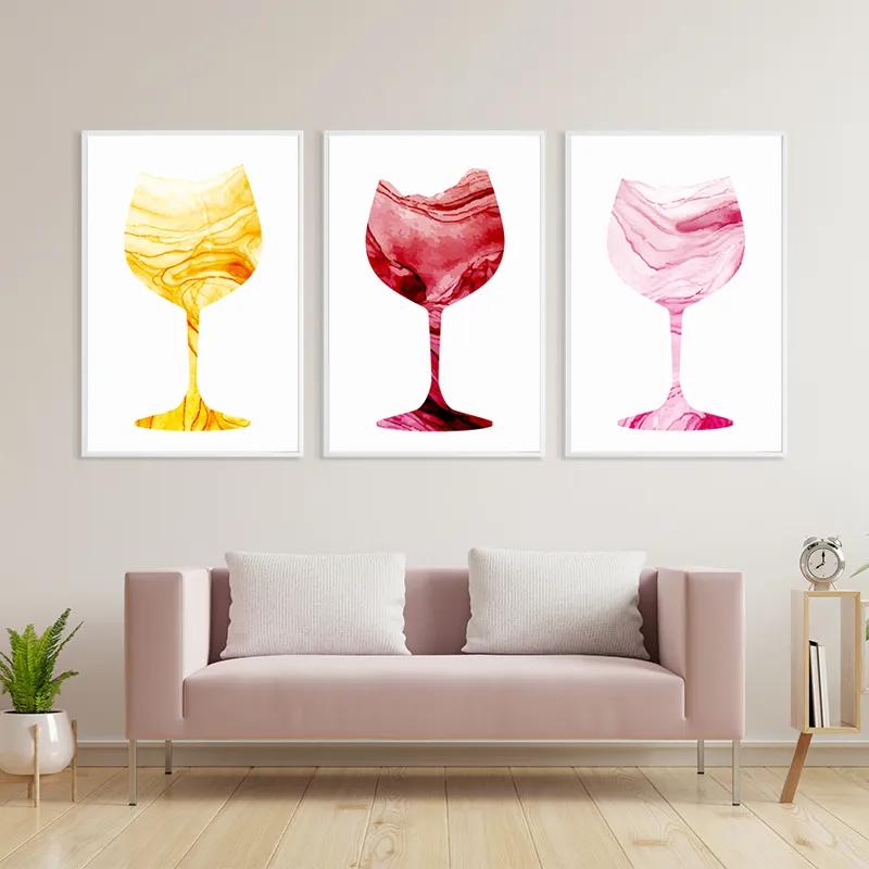 Mehrteiliges Leinwandbild Drinks mockup 3