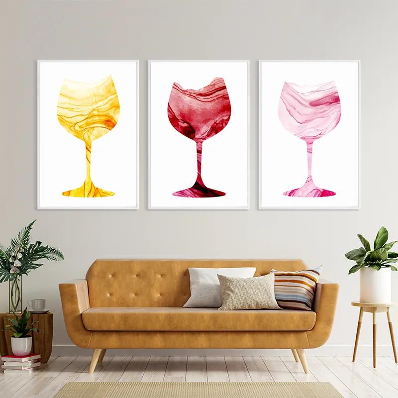 Mehrteiliges Leinwandbild Drinks mockup 4