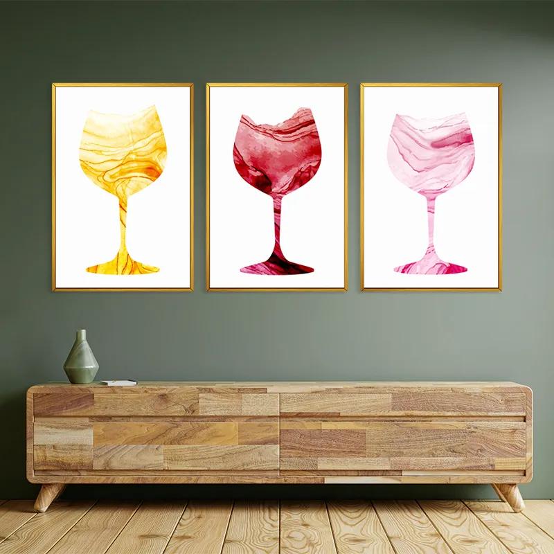 Mehrteiliges Leinwandbild Drinks mockup 2