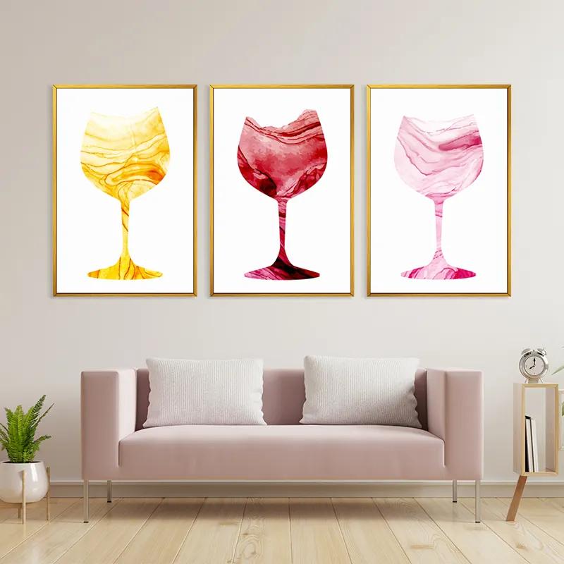 Mehrteiliges Leinwandbild Drinks mockup 3