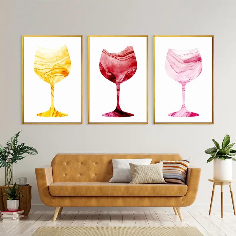 Mehrteiliges Leinwandbild Drinks mockup 4