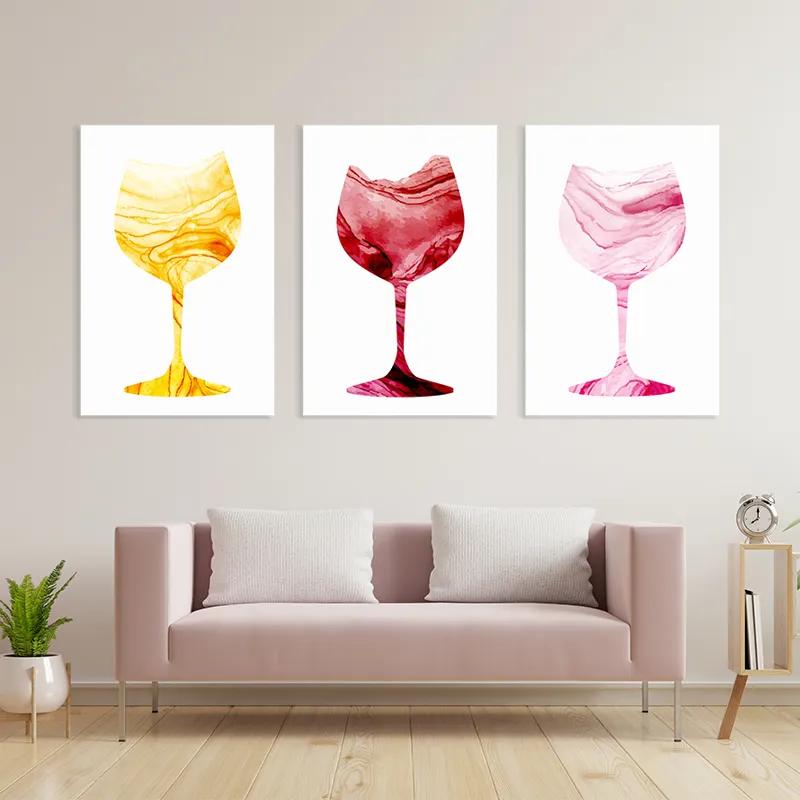 Mehrteiliges Leinwandbild Drinks mockup 3