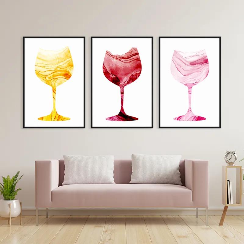 Mehrteiliges Leinwandbild Drinks mockup 3