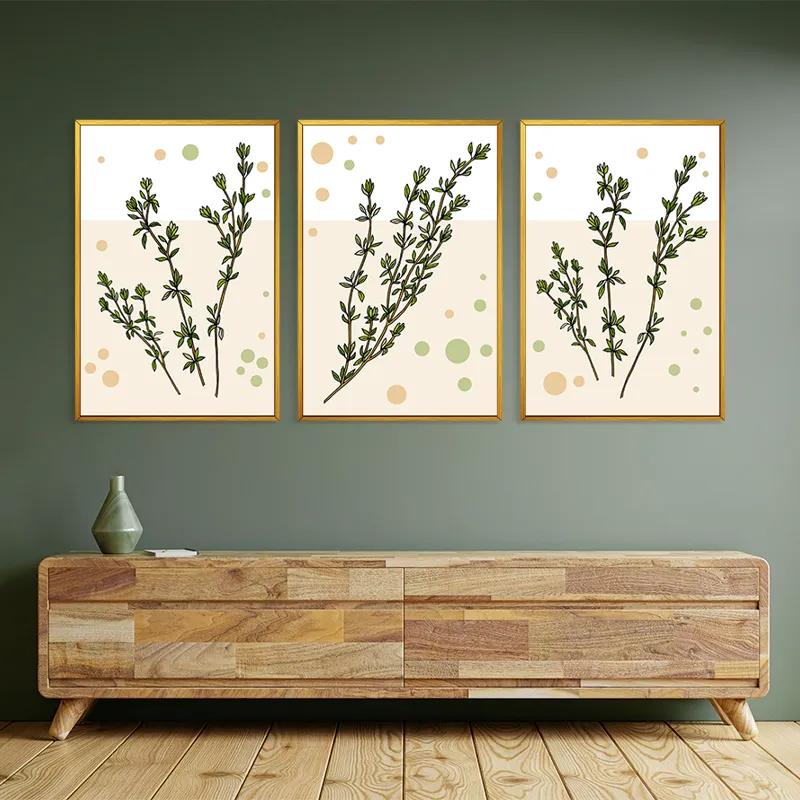 Mehrteiliges Leinwandbild Fresh Herbs mockup 2