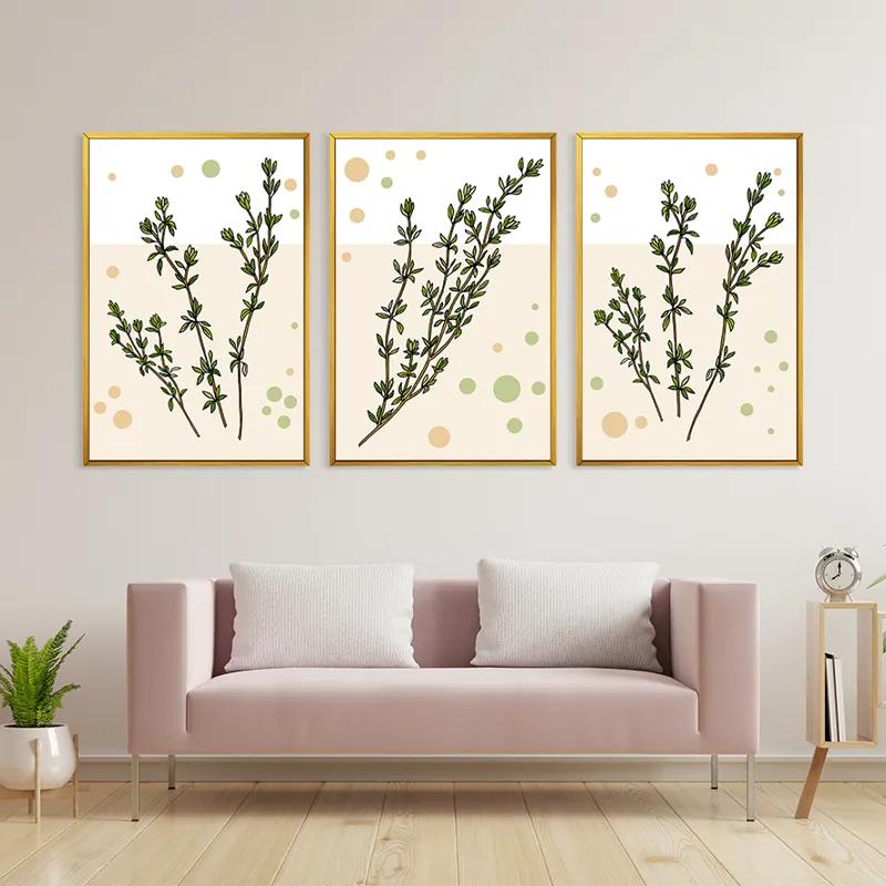 Mehrteiliges Leinwandbild Fresh Herbs mockup 3