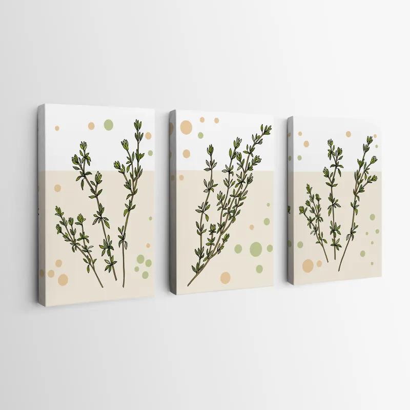 Mehrteiliges Leinwandbild Fresh Herbs mockup 0