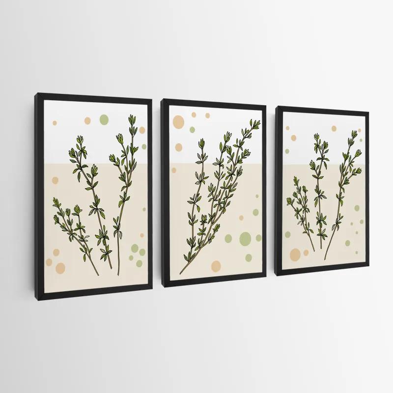 Mehrteiliges Leinwandbild Fresh Herbs mockup 0