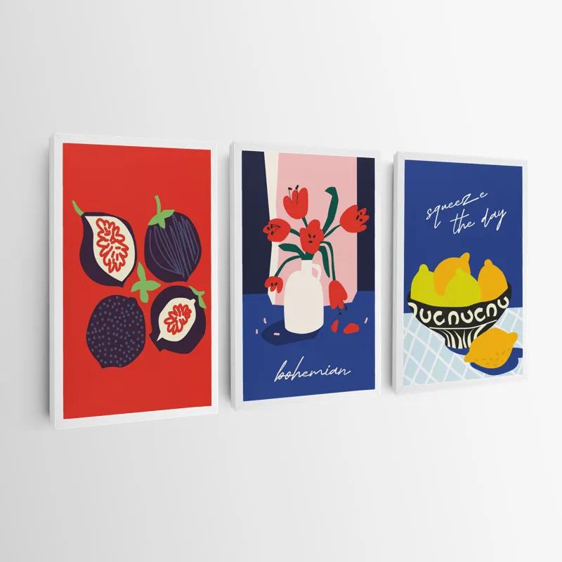 Mehrteiliges Leinwandbild Fruits Set mockup 0