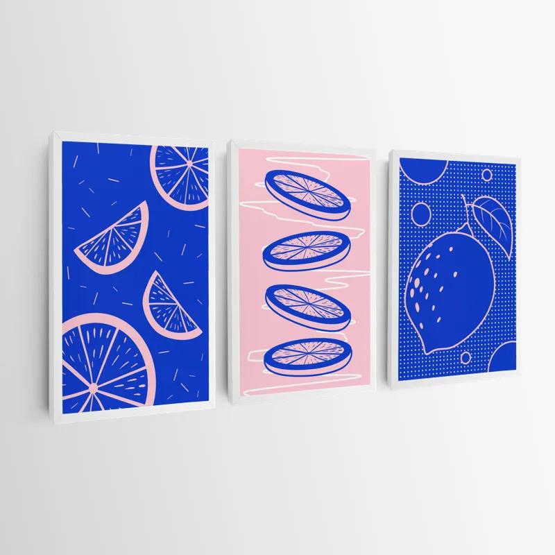 Mehrteiliges Leinwandbild Lemon Set mockup 0