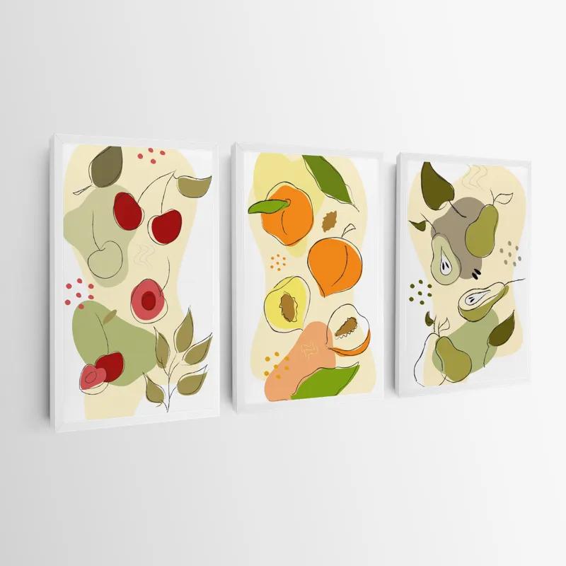 Mehrteiliges Leinwandbild Minimalist Fruits mockup 0