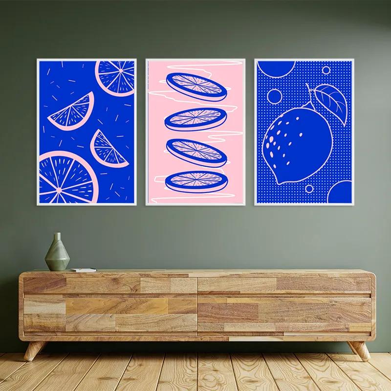 Mehrteiliges Leinwandbild Lemon Set mockup 2