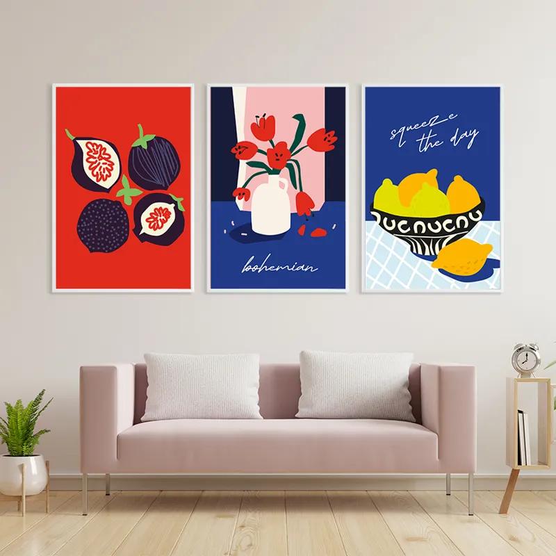 Mehrteiliges Leinwandbild Fruits Set mockup 3