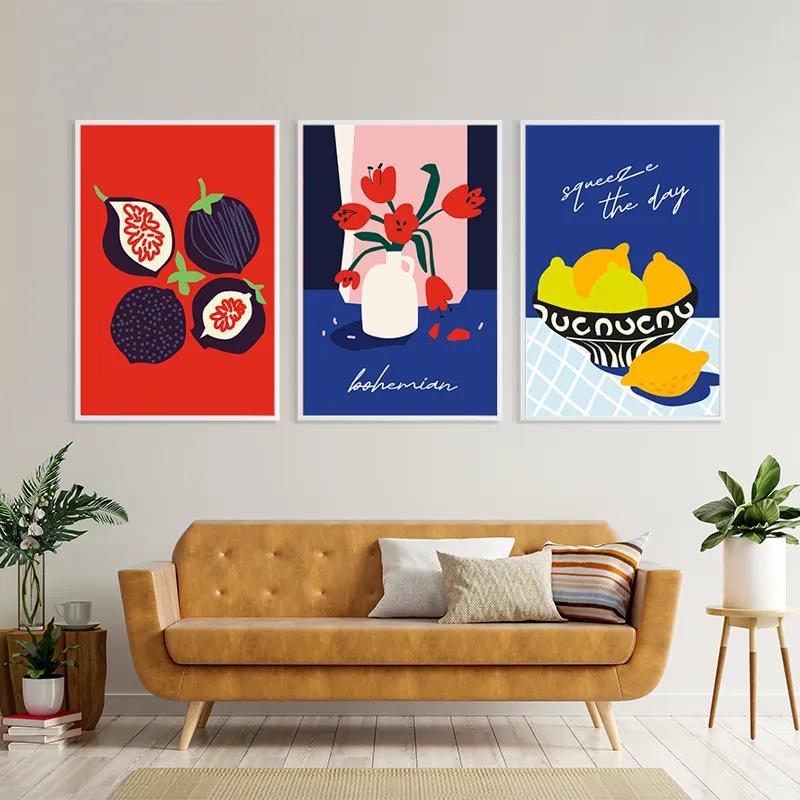 Mehrteiliges Leinwandbild Fruits Set mockup 4