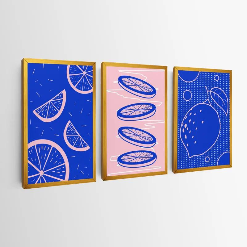 Mehrteiliges Leinwandbild Lemon Set mockup 0