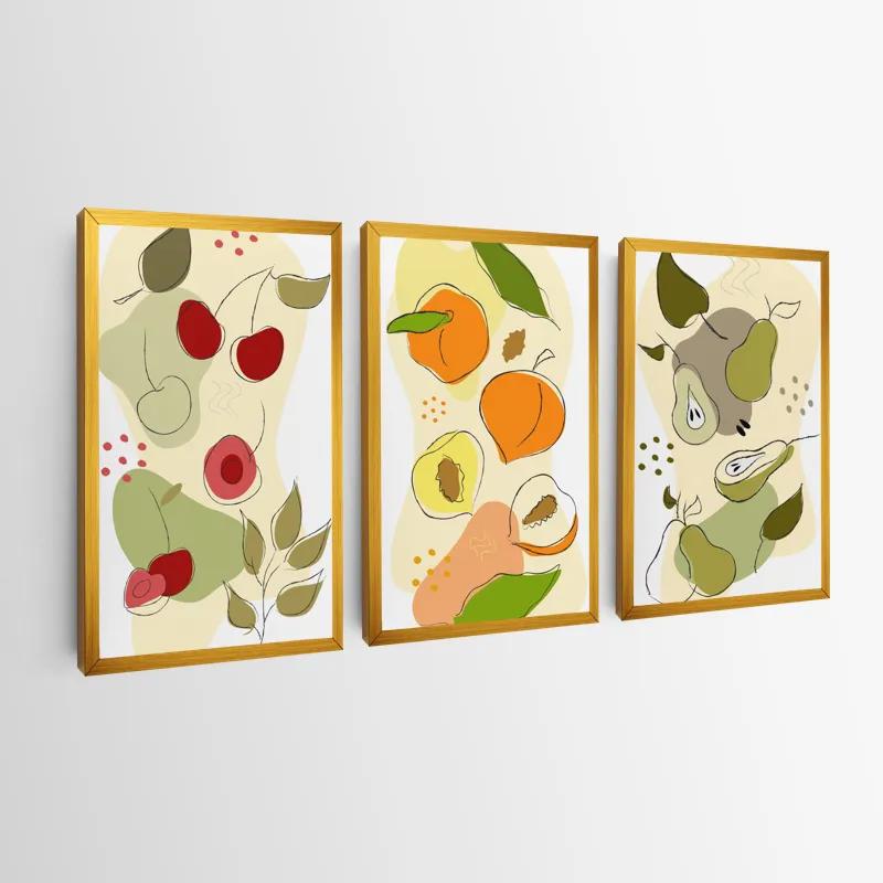 Mehrteiliges Leinwandbild Minimalist Fruits mockup 0