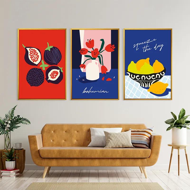 Mehrteiliges Leinwandbild Fruits Set mockup 4