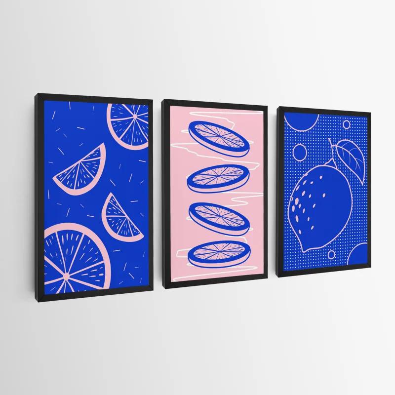 Mehrteiliges Leinwandbild Lemon Set mockup 0