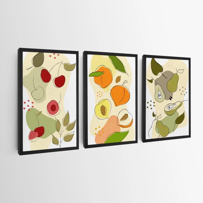 Mehrteiliges Leinwandbild Minimalist Fruits mockup 0