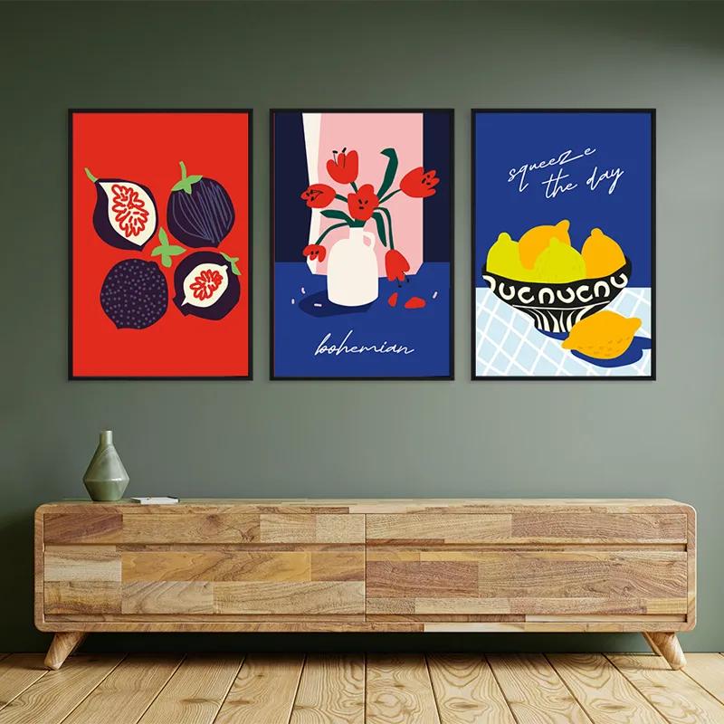 Mehrteiliges Leinwandbild Fruits Set mockup 2