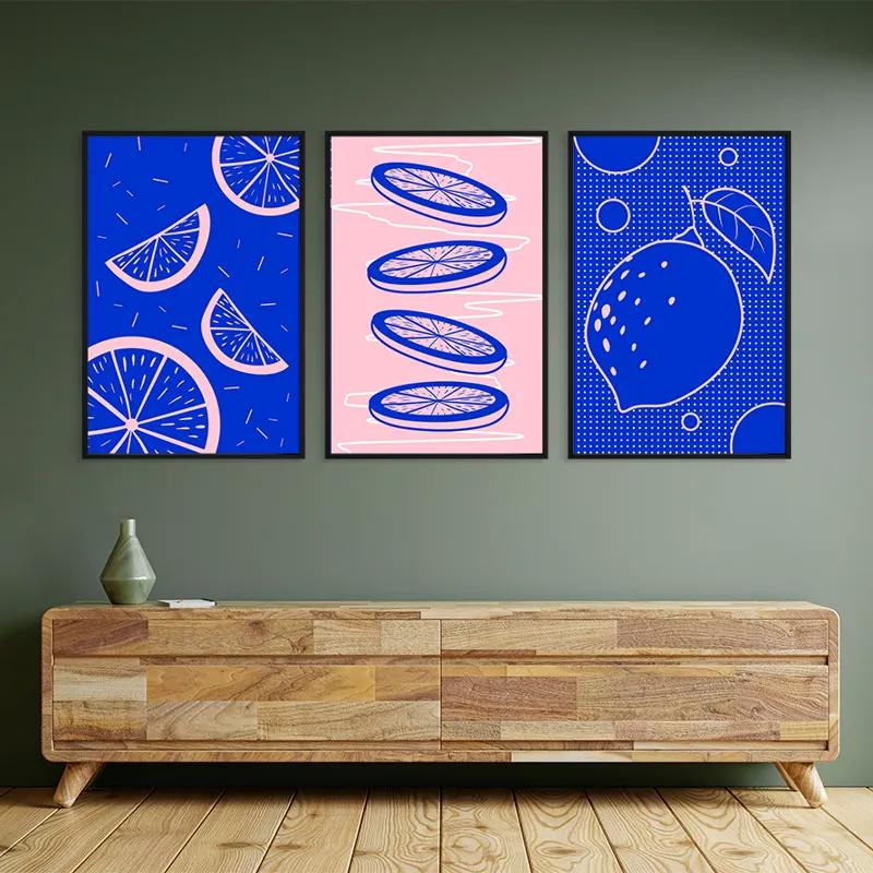 Mehrteiliges Leinwandbild Lemon Set mockup 2