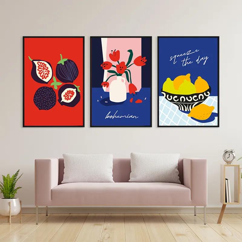 Mehrteiliges Leinwandbild Fruits Set mockup 3