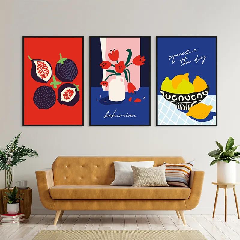 Mehrteiliges Leinwandbild Fruits Set mockup 4