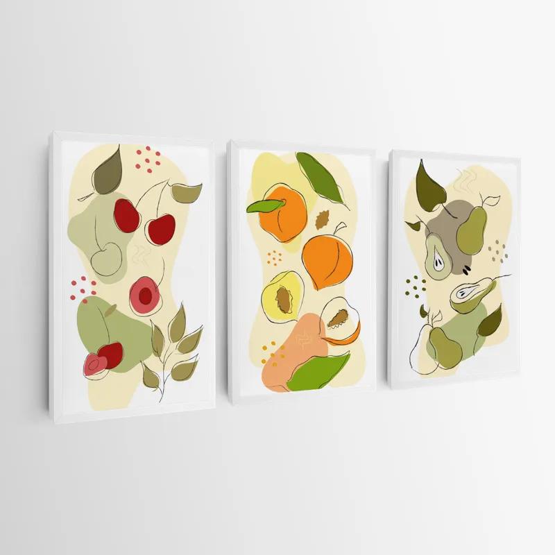 Mehrteiliges Leinwandbild Vegetables Set mockup 0